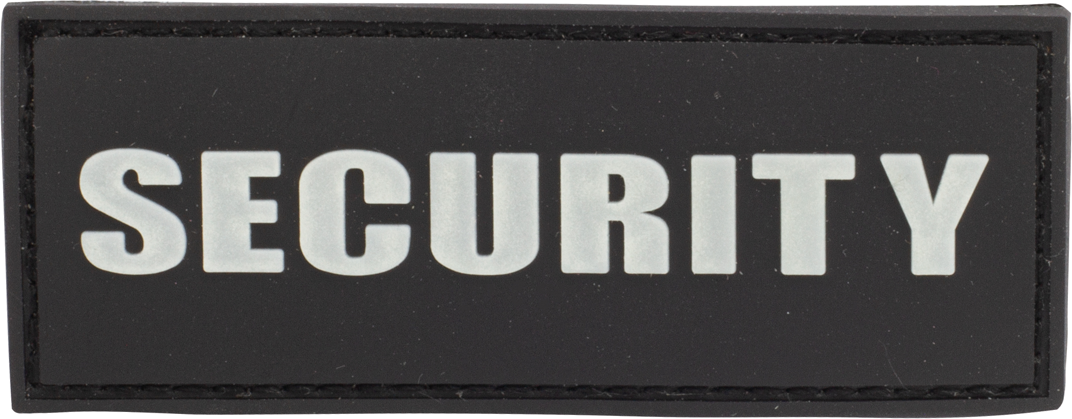 3D Rubber Patch mit Klett Security Schwarz/Fluoreszierend
